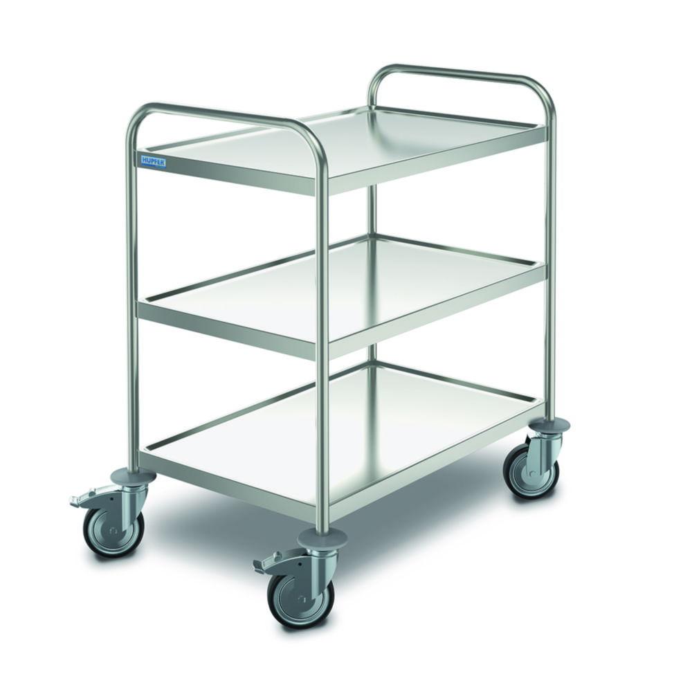 Hupfer Trolley MSW 8 x 5/2 2 Shelves 800x500 mm Stainless Steel Case