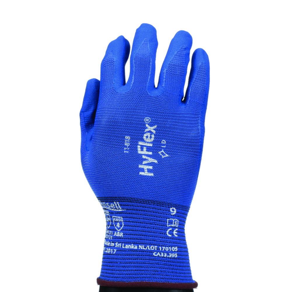 Ansell HyFlex 11-818 Nitrile Foam Coated Gloves with Corded Wristband - Size 9 (Large)​