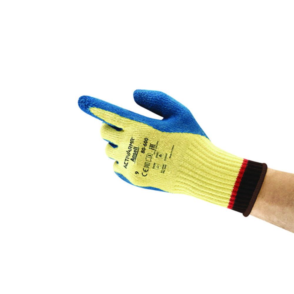 Ansell Gloves ActivArmr Size 7 Knitted Cuff Made of Kevlar and Interior Wall Coating of Latex 245-265mm Yellow/Blue Pair


