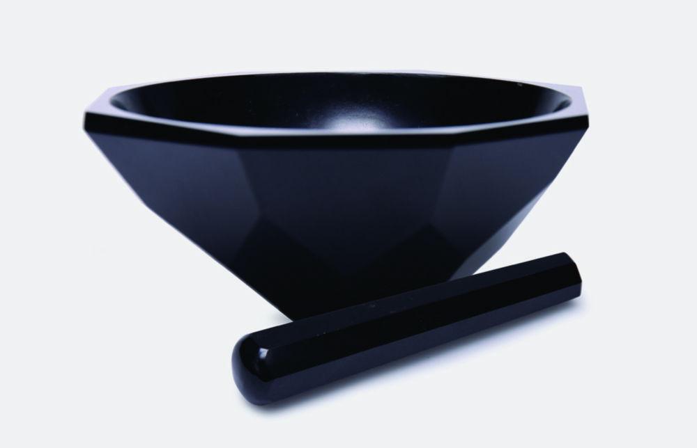 ISOLAB Mortar Dia 125mm Agate Black with Pestle