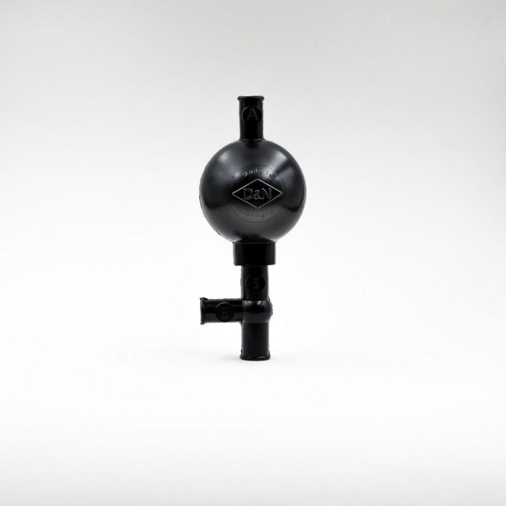 Deutsch & Neumann Pipette Ball, 3-Valve, Silicone, Black
