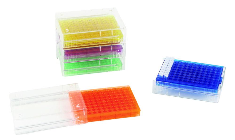 Heathrow Scientific PCR Rack, Low Temp, 96-Well, Purple, Pack of 5