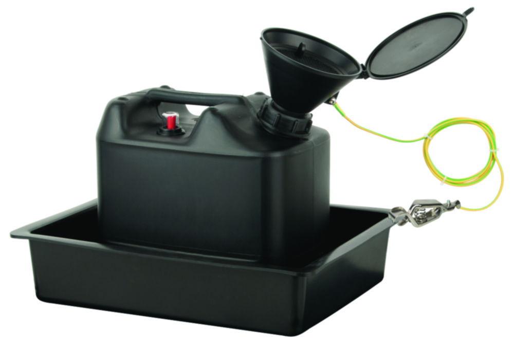 SCAT Waste Disposal-Set 3: Funnel with Lid "MARCO" V2.0 S60/61, PE-HD Electrostatic Conductive, with 318960, 108042, 117985

