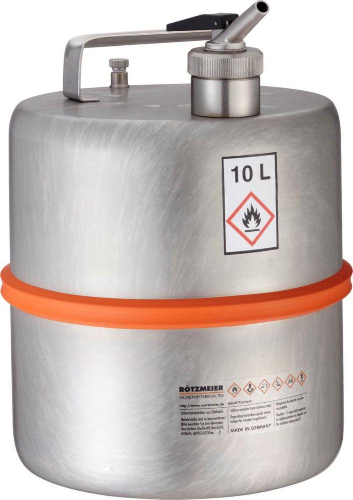 Rötzmeier Safety Storage Vessel 10 Ltrs. with Fine Dispensing System and Separate Vent with Overpressure Valve
