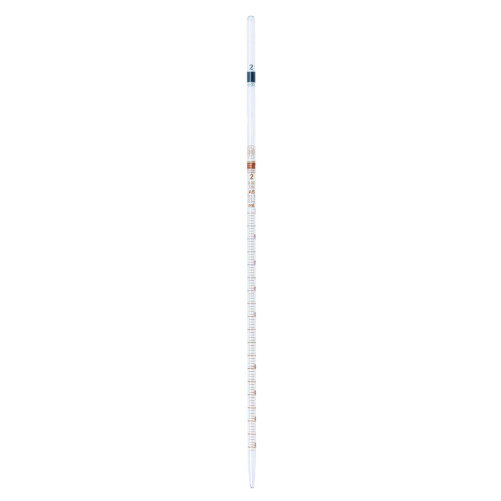 Hirschmann Laborgeräte Pipette 5:0.1 ml 360 mm Class AS Conformity Certified Amber Graduated with Dated Batch Identification