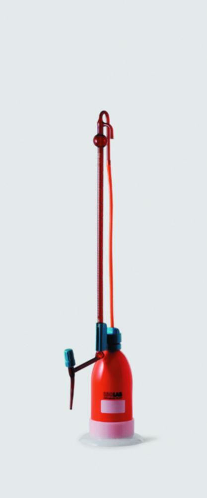 ISOLAB Automatic Burette ACCTO Schilling 10 mL Amber Glass CL-AS White Scale Conformity Batch Certified