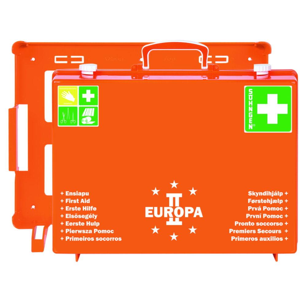 W.Söhngen First Aid Kit EUROPA II, Norm, Orange, DIN 13169, ABS-Plastic, Dimensions 400 x 300 x 150 mm

