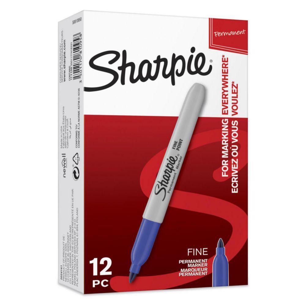 Laborbedarf Sharpie Permanent Marker Fine Round Tip Box of 12 Blue