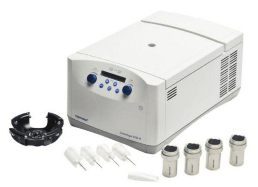Eppendorf Centrifuge 5702 R G including rotor A-4-38 and 13/16mm adapters, 230 V/50-60 Hz, with GB-plug

