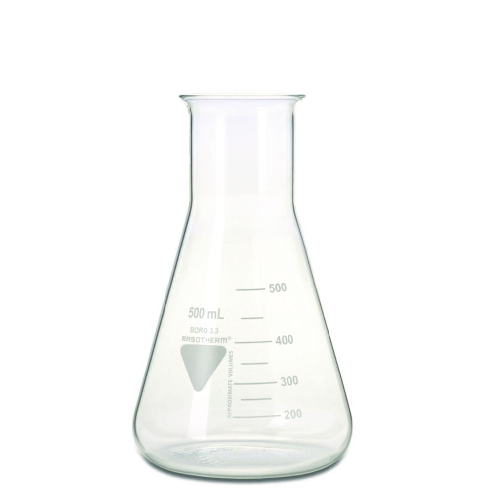 Scherf Präzision Erlenmeyer Flasks 25 mL, Wide Neck, Boro 3.3 (Pack of 10)