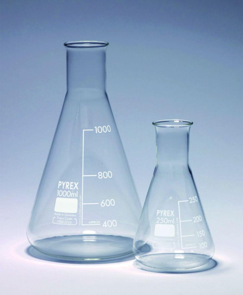 DWK Erlenmeyer Flask 200ml Narrow Neck Pyrex Pack of 10
