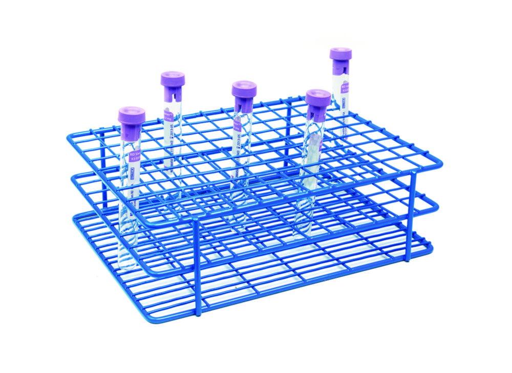 Heathrow Scientific Coated Wire Tube Rack 13–16mm 9x12 Format Blue