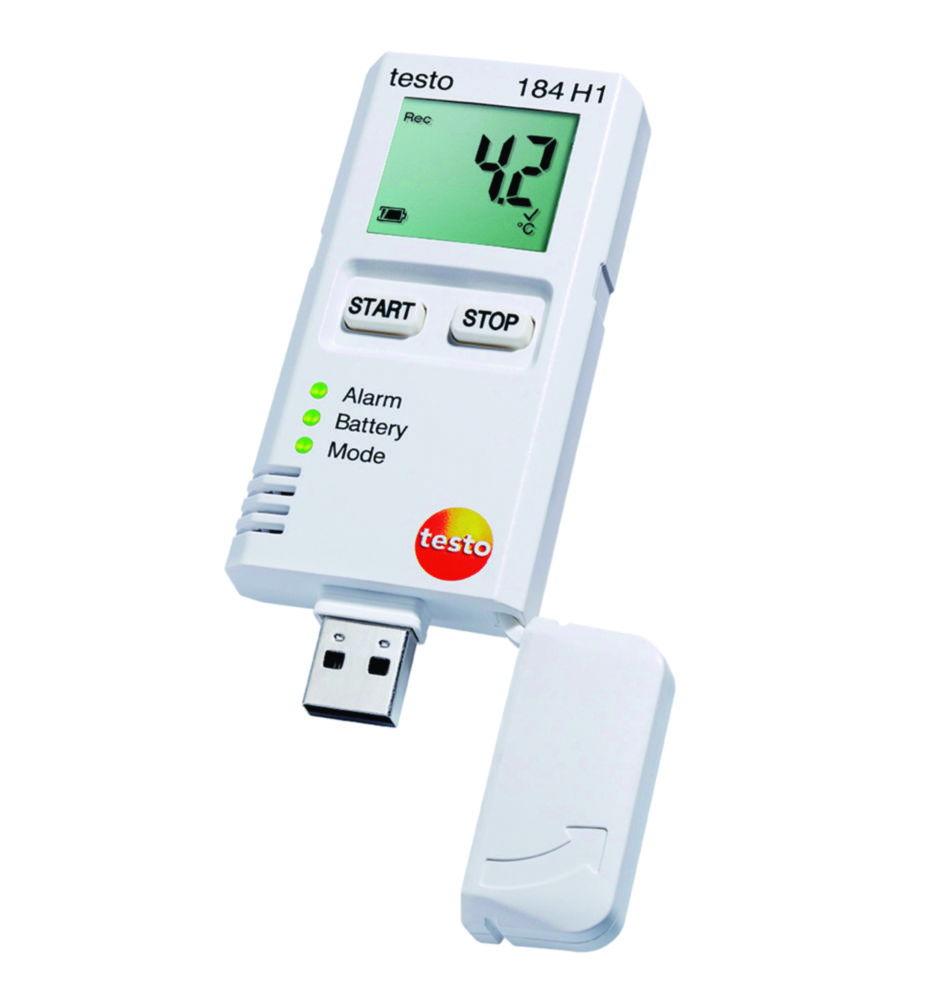 Testo Temperature-Humidity USB Data Logger Testo 184 H1 Measuring Range Temp.: -20...+70°C, Measuring Range Humidity: 0...100%rF