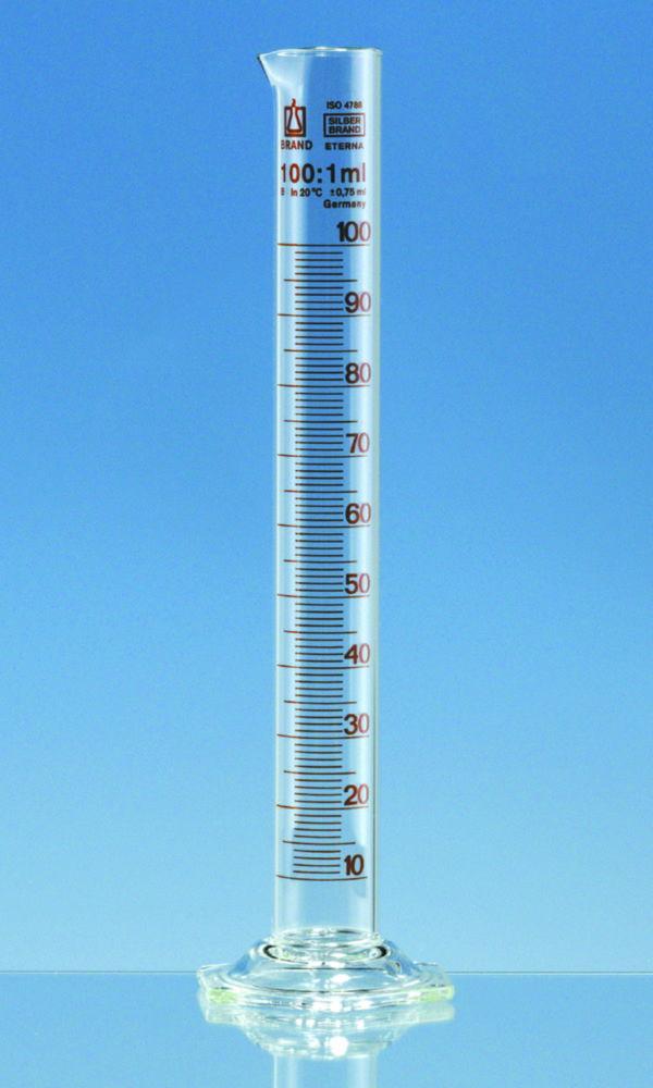 BRAND Measuring Cylinder Glass Class B Graduated with Cap 5mL (Pack of 2)

