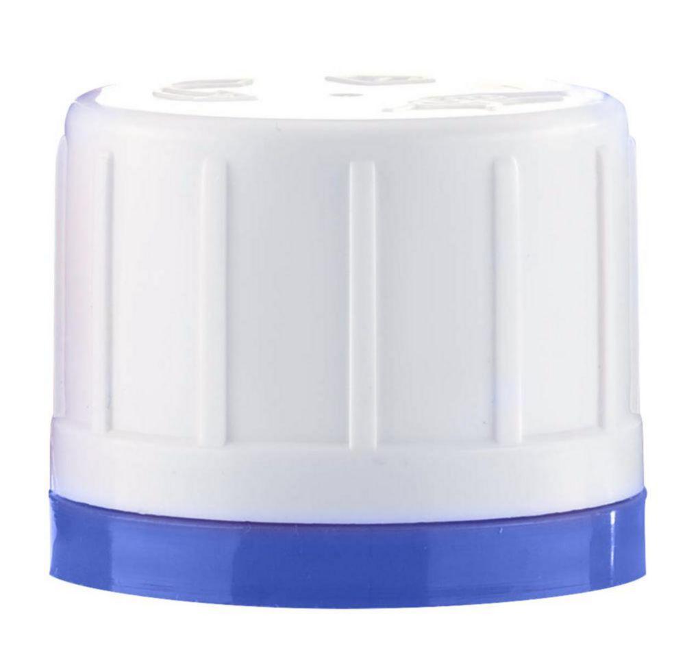 Kautex Tamper-Evident Cap PP White/Blue 32mm for 100-1000mL Bottles

