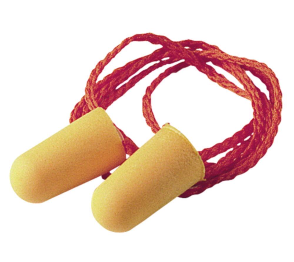 3M™ Disposable PU Foam Ear Plugs with Cord, EN 352-2 Certified (Pack of 100 Pairs)