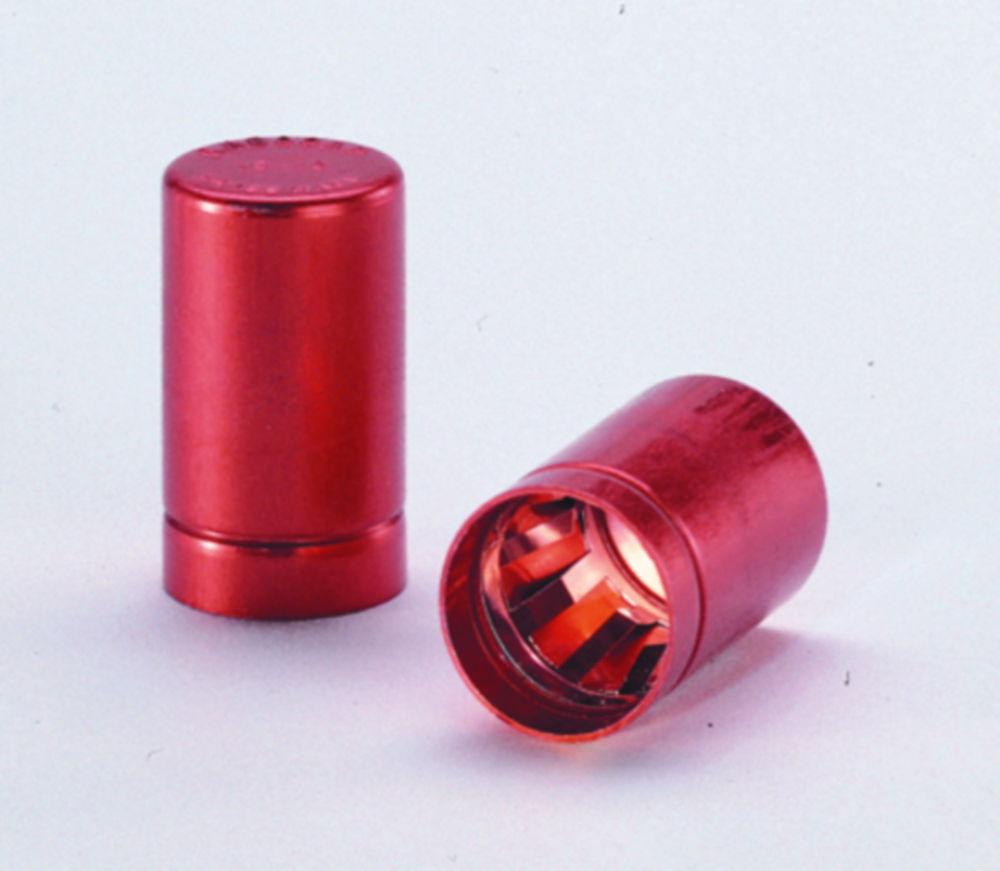Schuett-Biotec Labocap Caps 28/30 mm Red Without Grip, Pack of 100