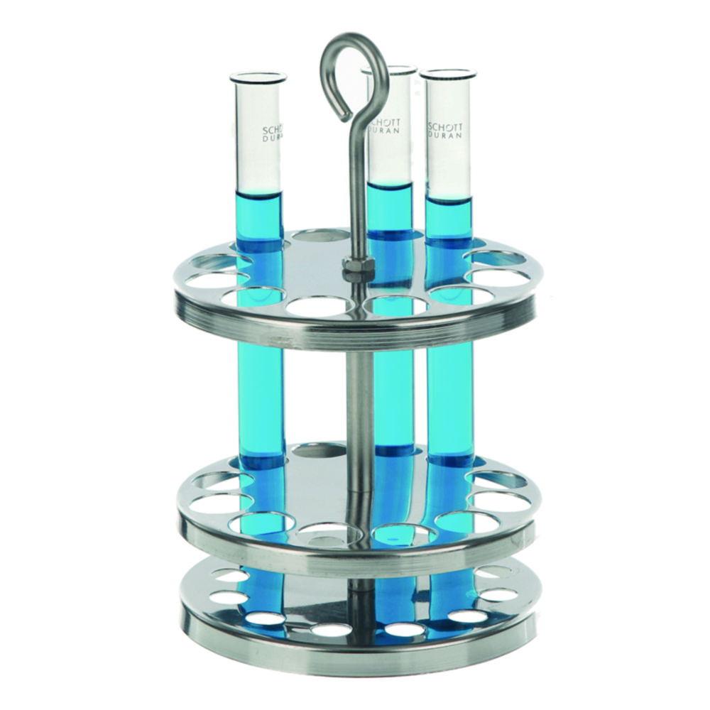 BOCHEM Test Tube Rack, Round 12 Places, 18/10 Steel

