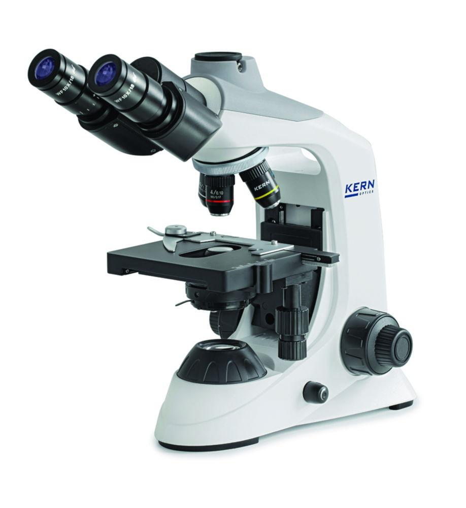 Kern Transmitted Light Microscope OBE 134 Trinocular Achromat 4/10/40/100; HWF10x18; 3W LED


