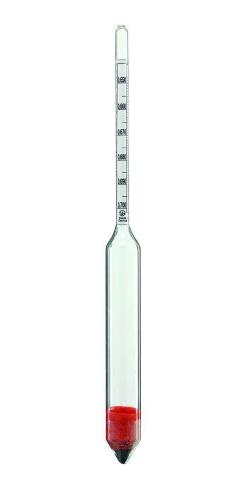 Ludwig Schneider Precision Density Hydrometer S50-060 0.600-0.650:0.002 g/cm³, Length 190mm, without Thermo Scientificmeter