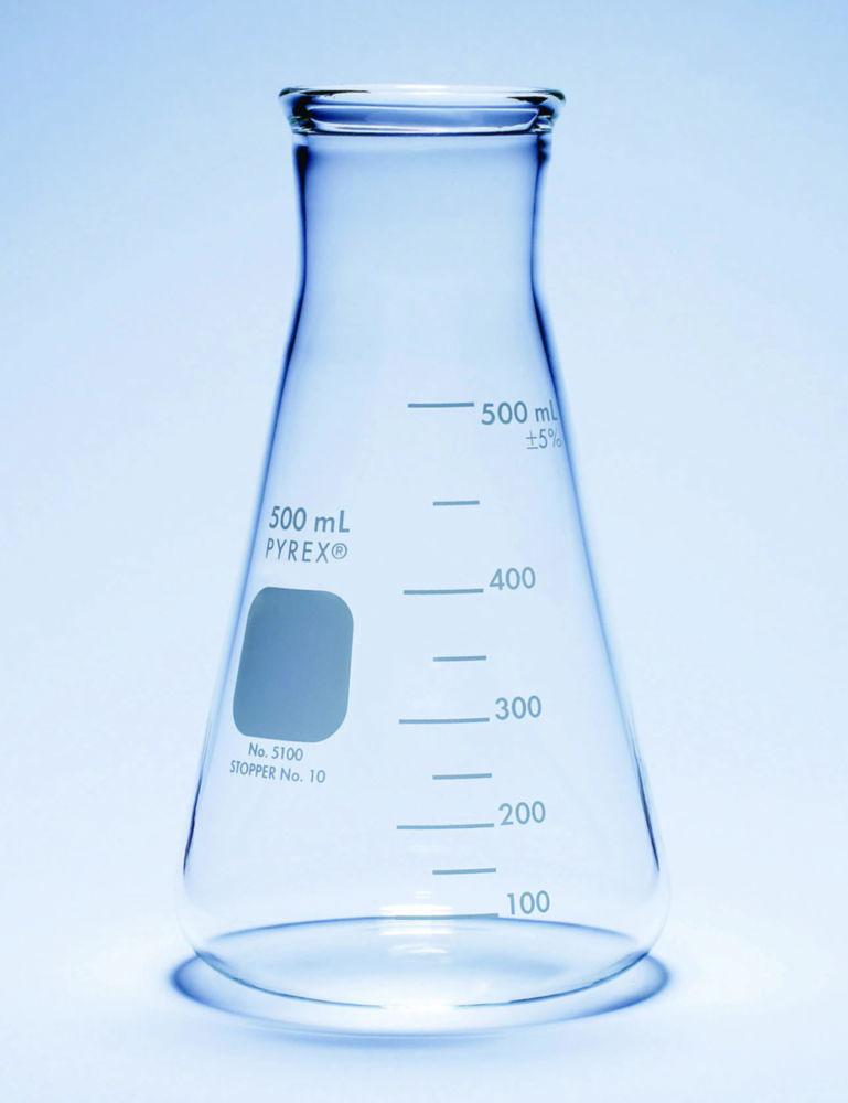 DWK Erlenmeyer Flask 250 mL, Wide Neck, Thick Walls, Conical, Graduated, Pack of 12

