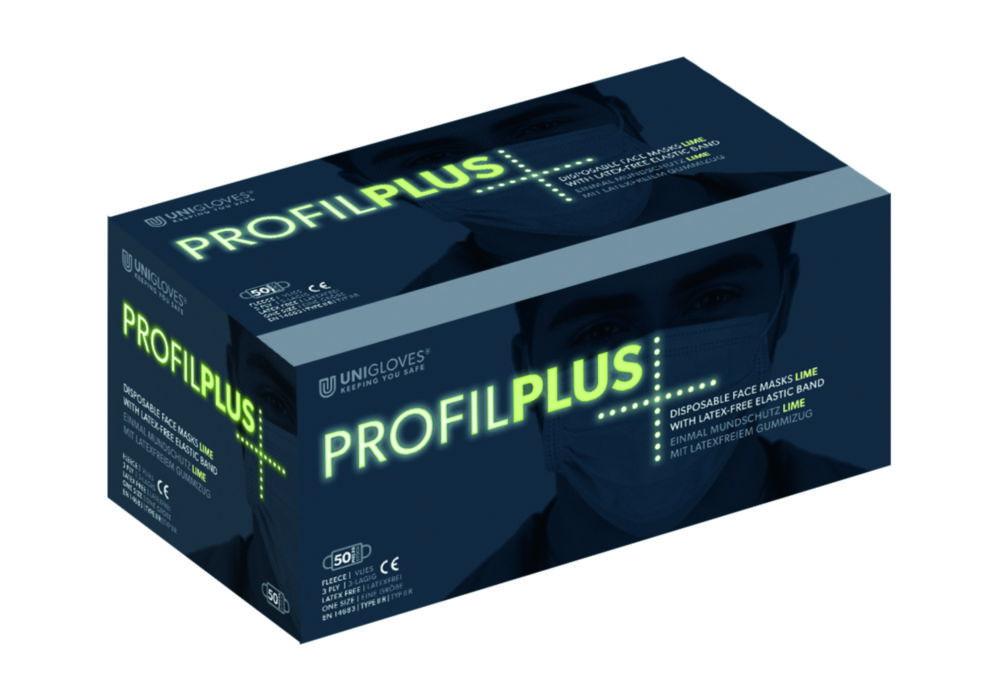 Unigloves OP Mouthguard Profile Plus Lime Fleece Ear Loop Round, Pack of 50

