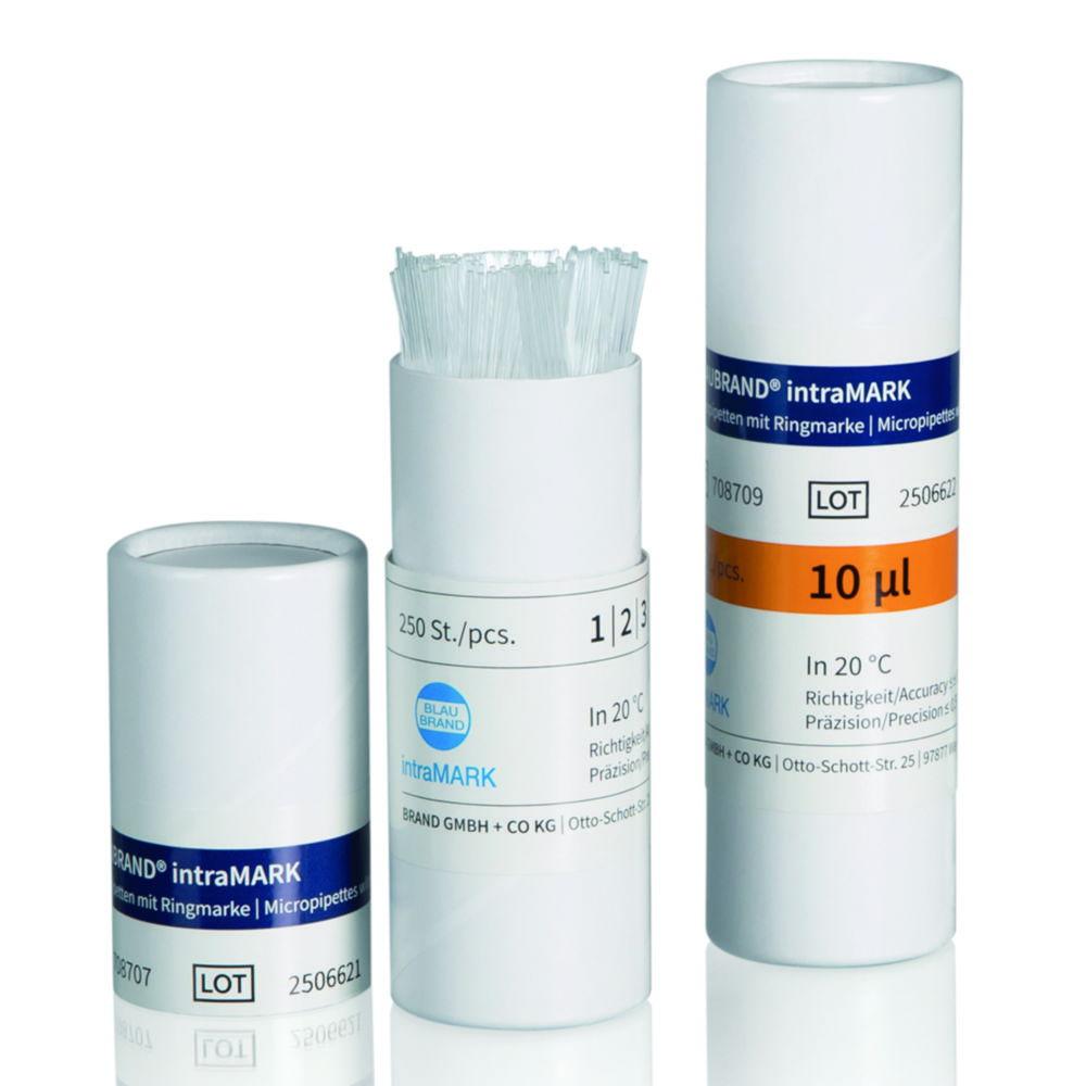 Disposable micro-pipets,with ring mark mark at 20 µl,pack of 4x250