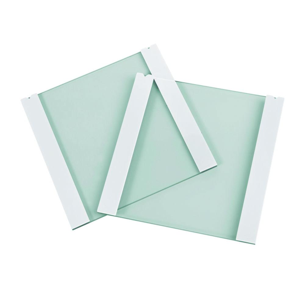 Thistle Scientific Plain Glass Plates 100x100mm with Bonded Spacers (1 mm) – Pack of 2