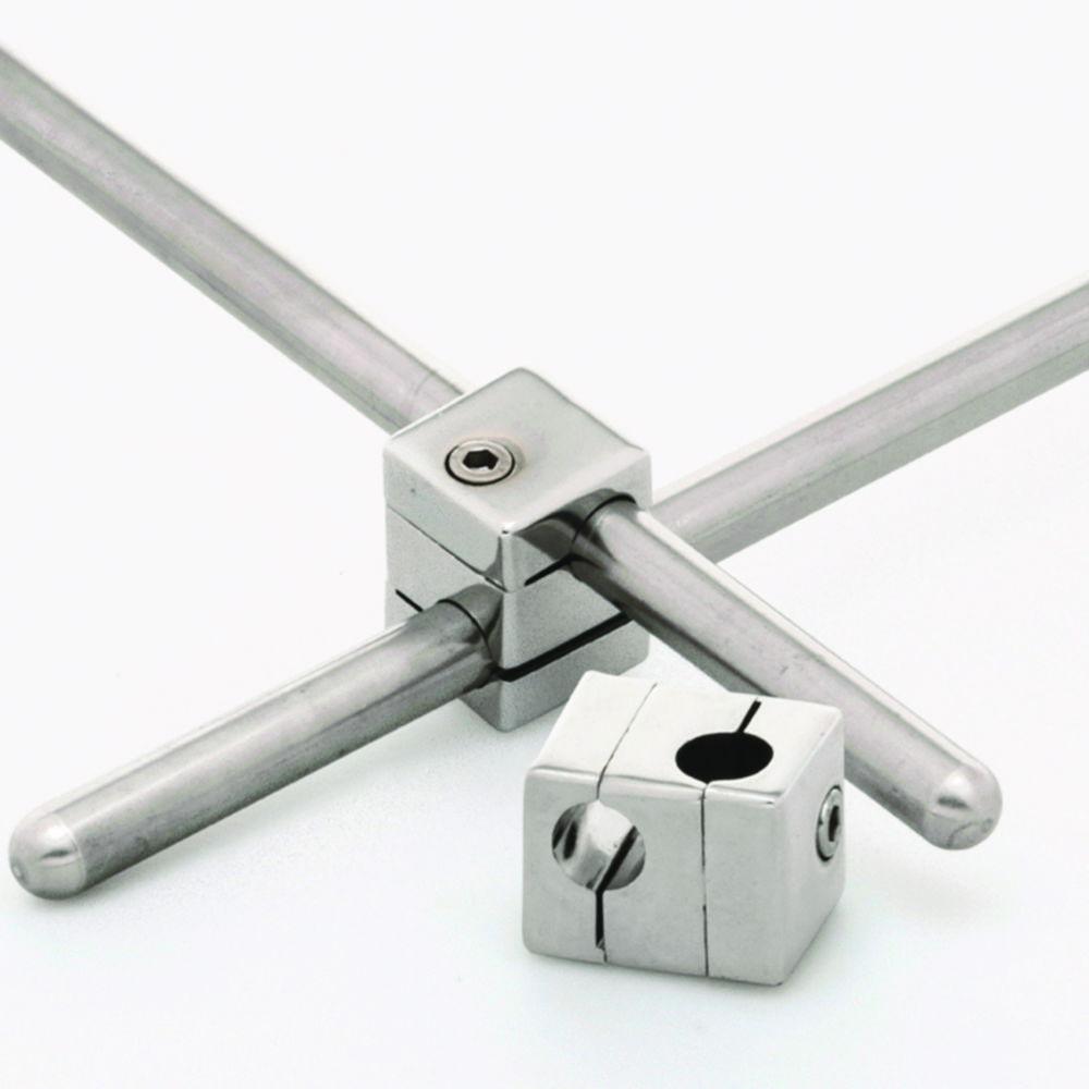 ISOLAB Bosshead, Cast Steel, Chrome-Plated, Max Ø Rod 12 mm