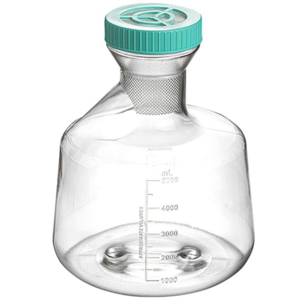 Erlenmeyer Flask 5000ml, PC non-treated, vent cap, Dnase/Rnase,Non-Pyrogenic, pack of 4