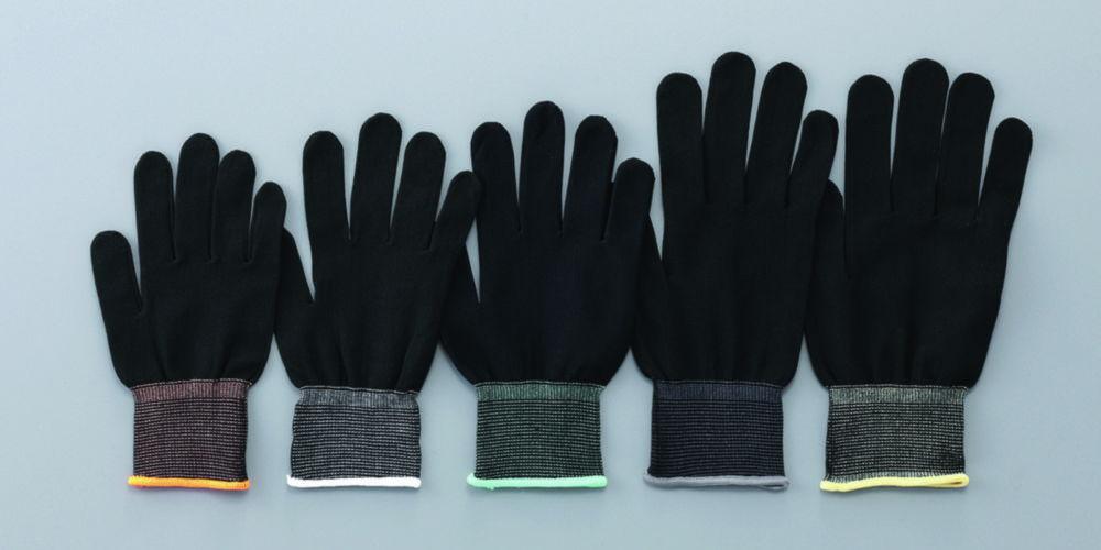 As One ASPURE Inner Gloves, Size M, Black, Overlock, Polyester, Pack of 30x10 Pairs