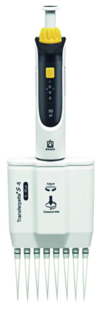 BRAND Transferpette S 8-Channel Variable 5–50 µL (M8-10 DE-M)