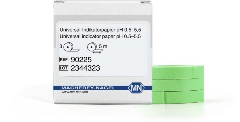 Macherey-Nagel Indicator Paper pH 0.5-5.5 Refill, Pack of 3 Rolls

