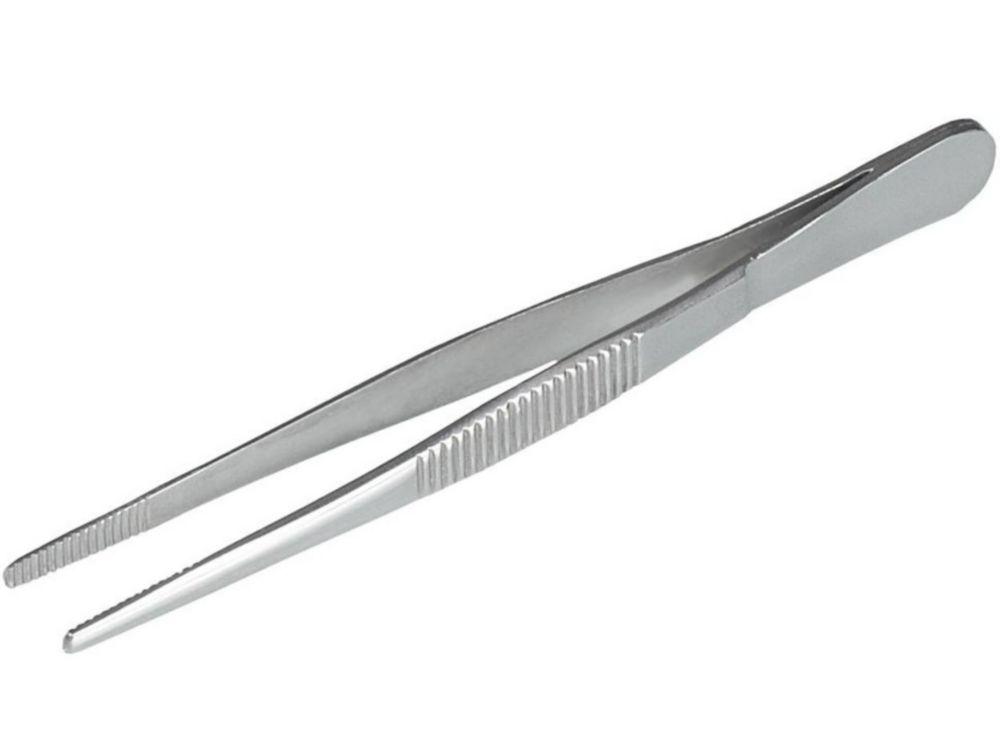 Bürkle Tweezers, 105 mm, Stainless Steel, Blunt Straight Shape