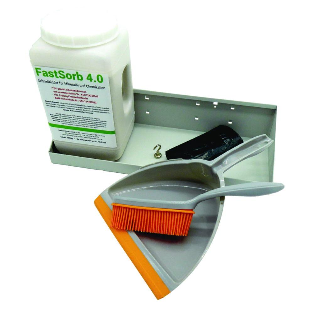 Laborgeräte Wall Bracket including Handbrush with Rubber Bristles, Shovel, Plastic Bag, and Mounting Kit, without FastSorb 4.0