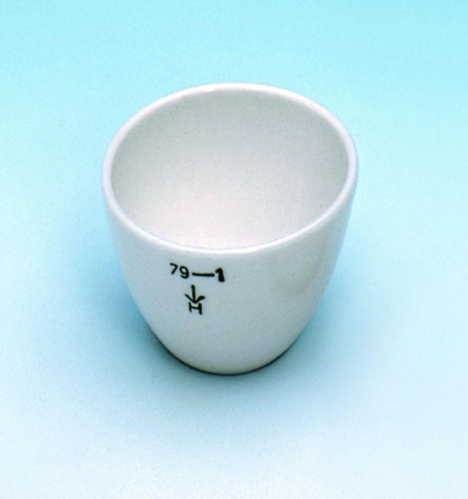 Haldenwanger Porcelain Crucible, 60mm Ø, Low Form, Glazed (DIN 12904)