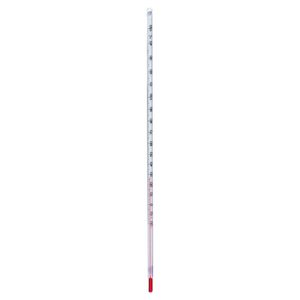 Ludwig Schneider General Purpose Thermo Scientificmeter -10°C +60:1°C, Red Filling, White-Backed, Total Immersion, 200 mm Length