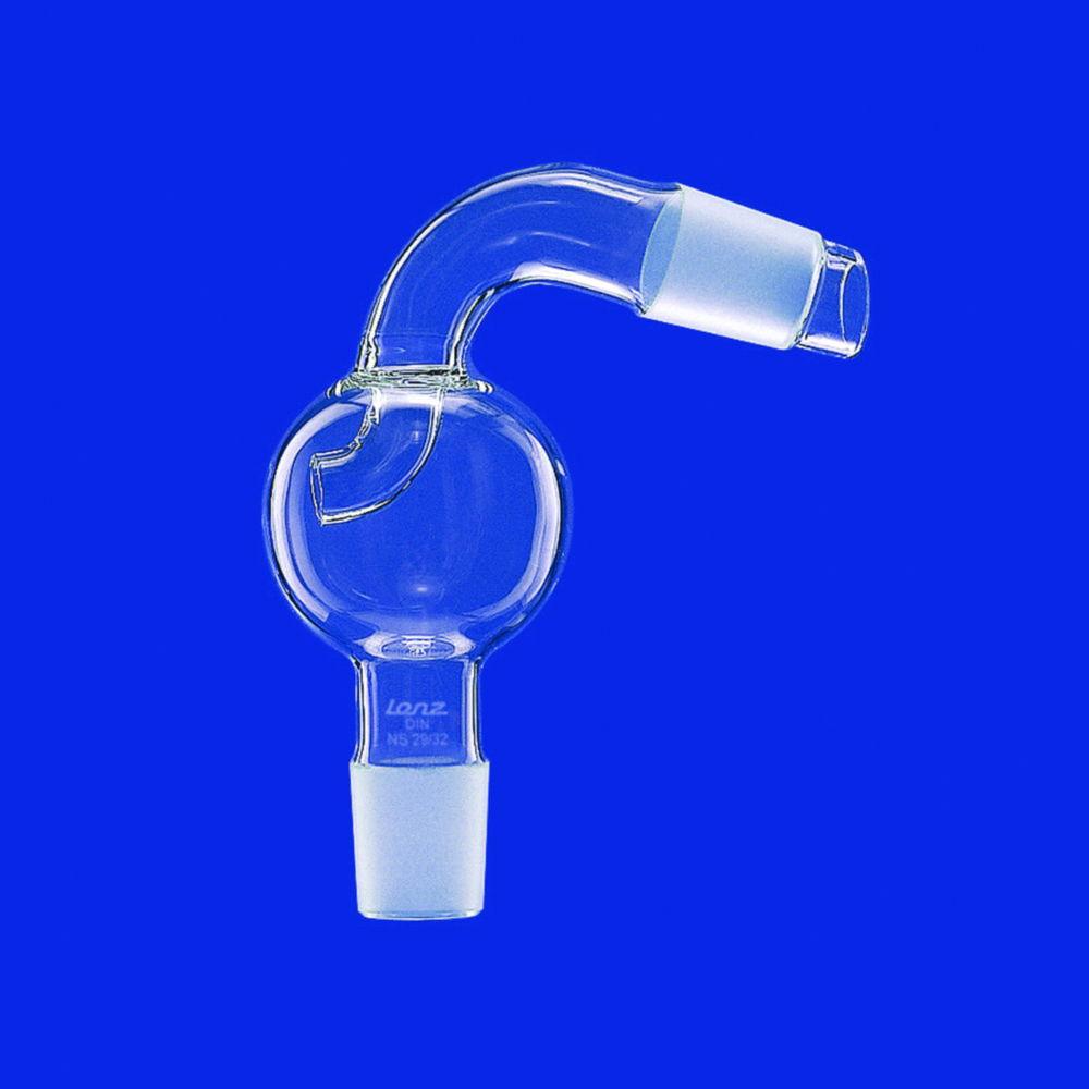 Lenz-Laborglas Drop Catcher Stutzer with Two Cones Bent NS 14/23 DURAN