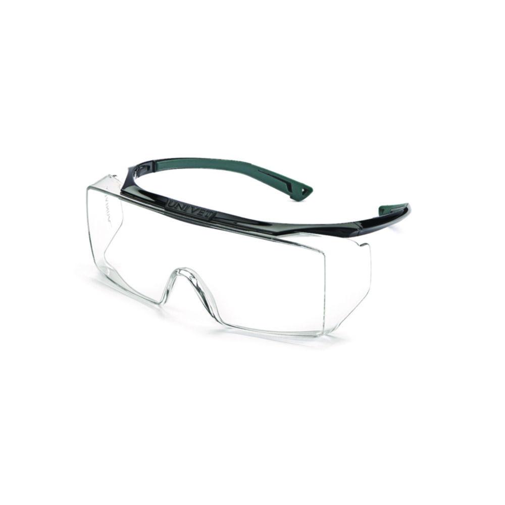 UNIVET Safety OTG Black Frame Green Non-Slip Temple Ends 16321 U DT Clear Lens U UL12 DT K N with Vanguard Coating

