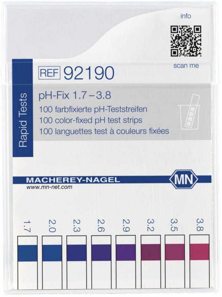 Macherey-Nagel pH-Fix Indicator Strips (pH 1.7-3.8) – Pack of 100