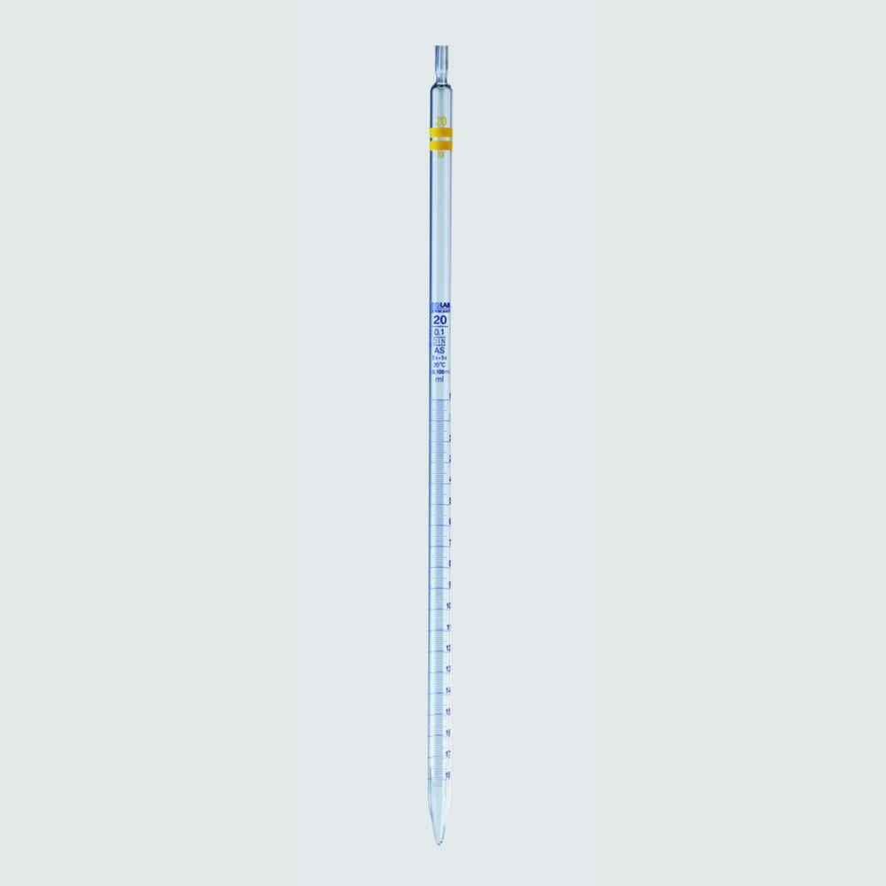 ISOLAB Measuring Pipettes 25 mL Class A, Blue Grad, 450 mm, Pack of 10