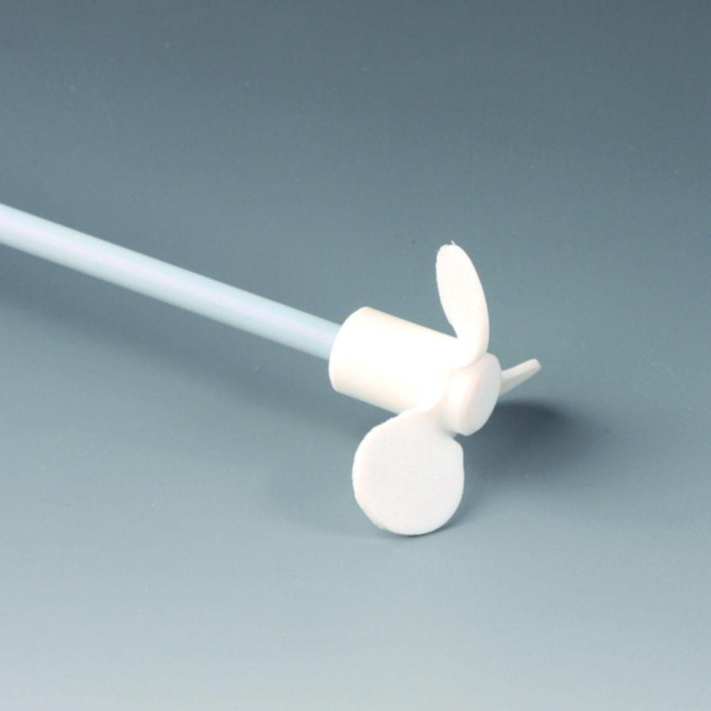 Bohlender Stirrer Shaft PTFE with Stainless Steel Core, Propeller, Length 450 mm, Shaft Diameter 6 mm