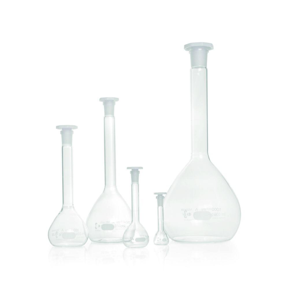 DWK Duran Volumetric Flask 2000 mL with One Graduation Mark, Polyethylene Stopper, NS 29/32

