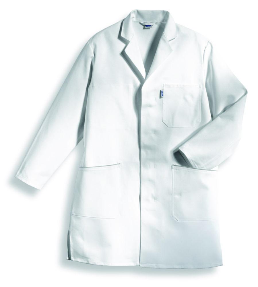 Uvex Men's Laboratory Coat Size 48/50 White 100% Cotton 1/1 Arm Type 81996

