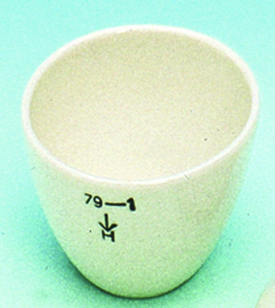 Haldenwanger Porcelain Crucible, 45mm Ø, Low Form, Glazed (DIN 12904)