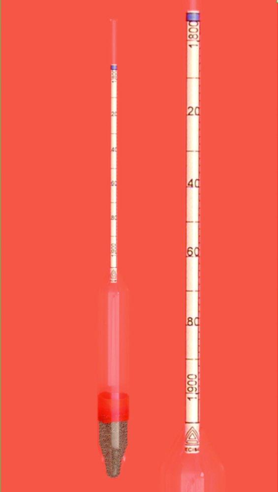 Amarell Density Hydrometer 1.000 - 1.500, Without Thermometer, 280-300 mm Long