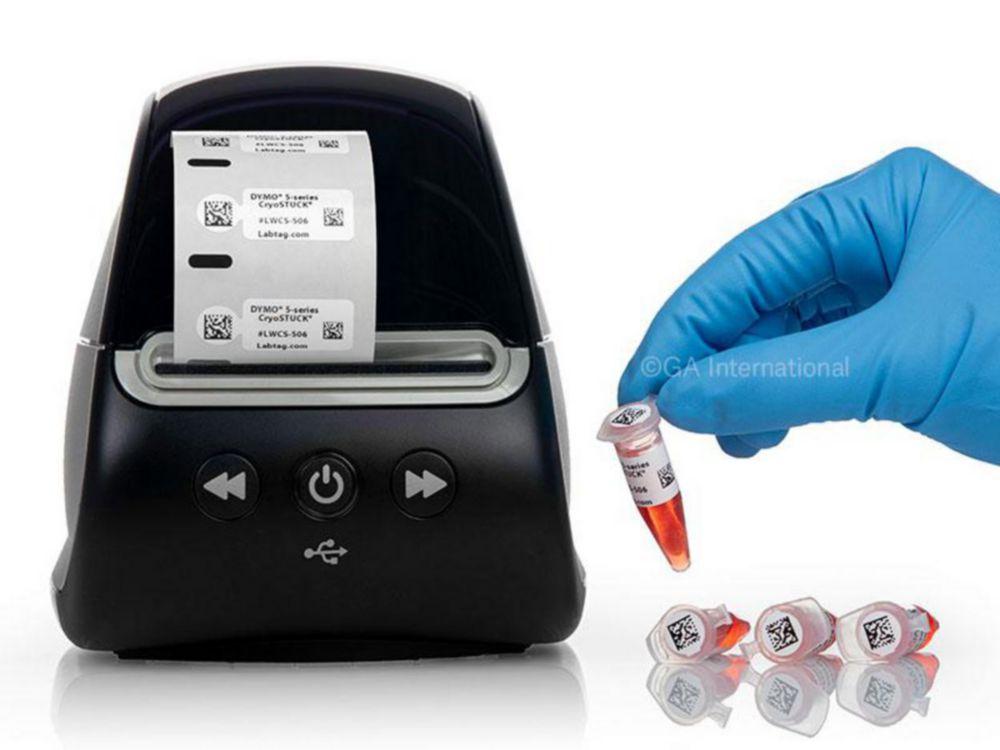GA CryoSTUCK Labels for Frozen Surfaces 0.94" x 0.5" + 0.375" / 23.9mm x 12.7mm + 9.5mm Roll with 750 Labels

