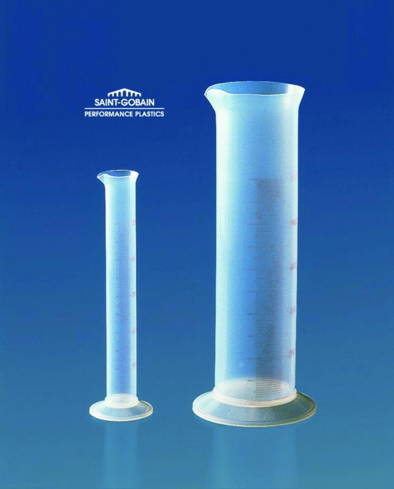 Saint-Gobain Chemware Volume Cylinder 10mL PFA, Graduated, with Spout, Broad Base

