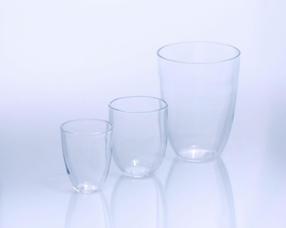 proQuarz Quartz Glass Crucible 24 ml 35x44 mm, Tall Form