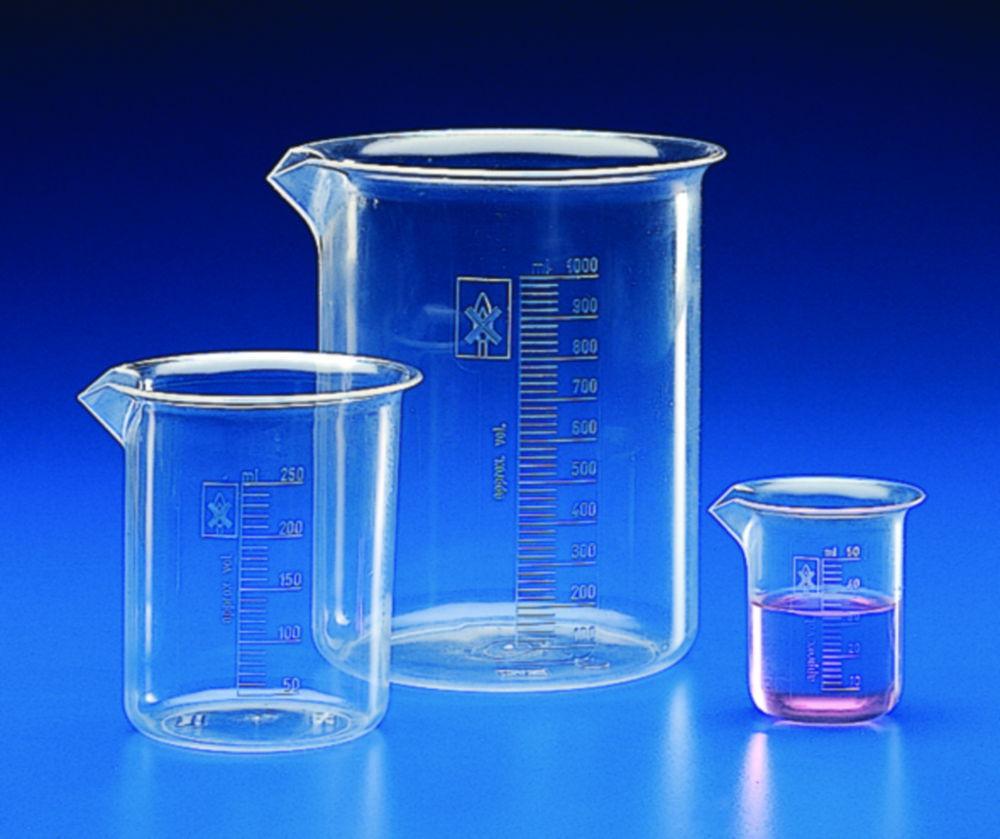 Kartell Beaker 1000 mL PMP TPX Low Form Graduated Autoclavable